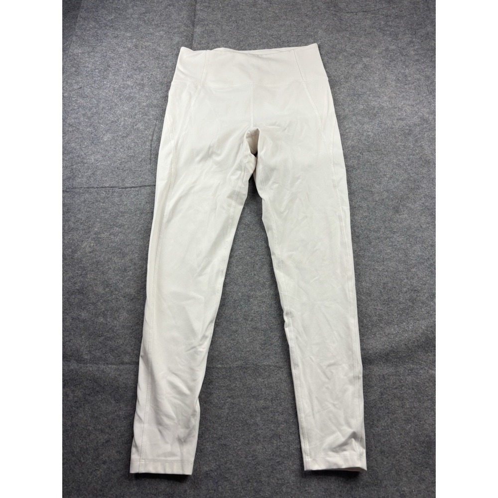 Girlfriend Collective Women L 27" Inseam High Rise White Legging Pilates Yoga